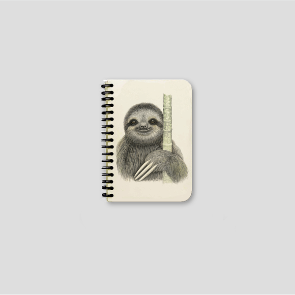 Shugi the sloth - spiral notebook | by Charlotte Nicolin