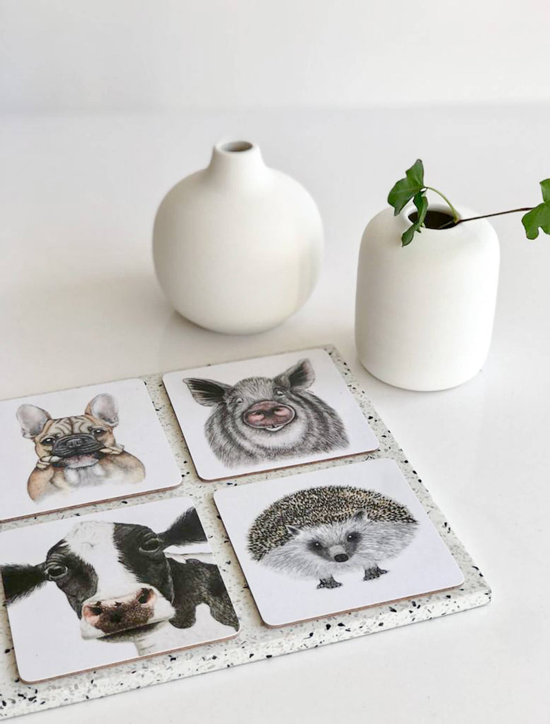 coasters with animal motifs